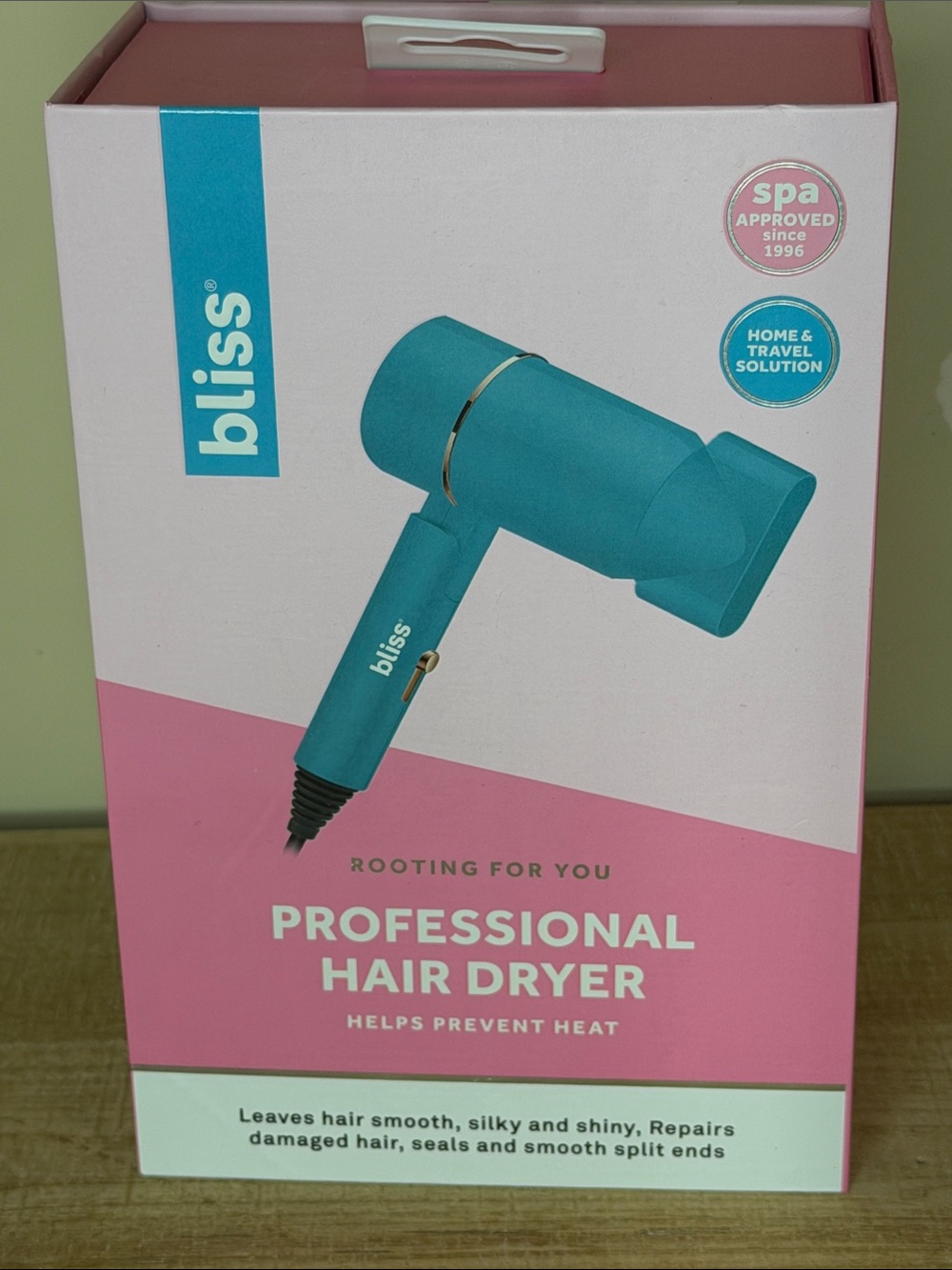 Bliss Professional Hair Dryer - Teal and Pink